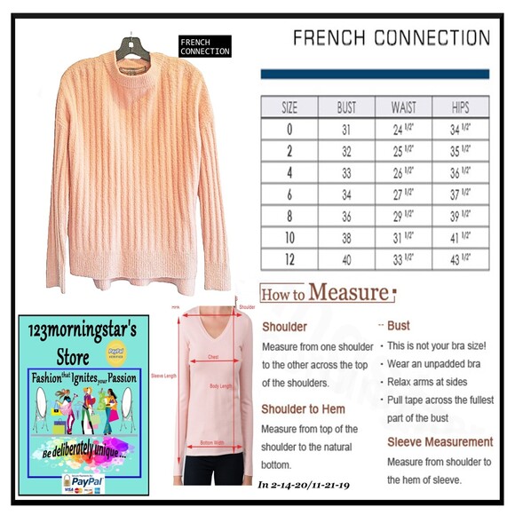 FRENCH CONNECTION NEW Scandinavian FLOSSY STAND Boucle Wool Oversized Sweater M - Picture 12 of 12